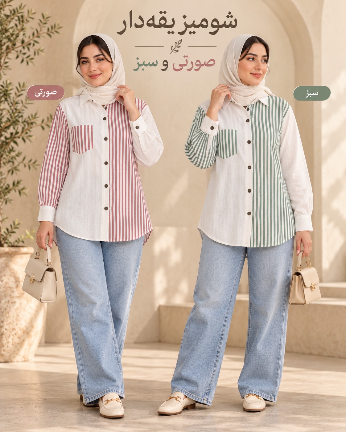 شومیز یقه دار زنانه